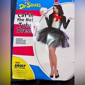 Cat in the Hat Female Tutu Dress Costume-Large